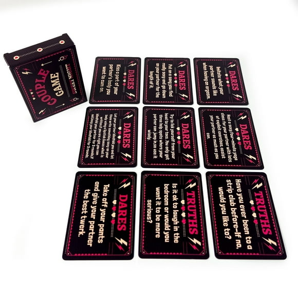 EQWLJWE Couples games for Date Night,Card Game for Dating,Super Fun Card Game for Couple,50 Romantic Night Themed Couple Game Cards - for Valentine's Day Anniversaries and Special Date Nights 2pc