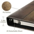 thumbnail image 3 of FORMRS 3 Ring Photo Album 4"x6" Self Adhesive Large Capacity PU Leather Cover, Wood Grain, 3 of 8