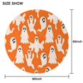 thumbnail image 6 of Orange Halloween Ghosts Round Tablecloth 60"x60",Wrinkle Wipeable Table Cloth for Kitchen Dining Room Picnic Patio Party, 6 of 6