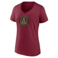 thumbnail image 2 of Women's Fanatics Red Atlanta United FC Logo V-Neck T-Shirt, 2 of 3