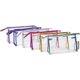 thumbnail image 1 of 6 bolsas de cosméticos transparentes impermeables con cremallera, bolsas de maquillaje de plástico transparente VI L, bolsa de aseo de viaje portátil, organizador, estuche para lápices (color) Feliz Sencillez, 1 of 5