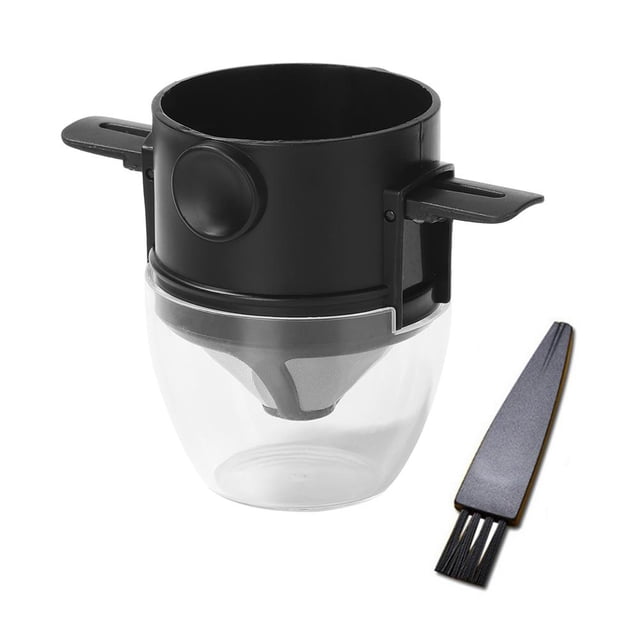 Cesta de taza de filtro de cápsula de café con infusor de té de goteo de café plegable negro Ehuebsd Libre de BPA