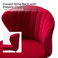 thumbnail image 4 of Modern Velvet Accent Chair Upholstered Makeup Vanity Chair Bedroom Living Room Red, 4 of 11