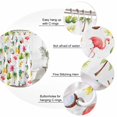 thumbnail image 3 of Flamingos Bathroom Shower Curtains with 12 Hooks Polyester Waterproof Shower Curtain for Stalls and Bathtubs Tropical Summer Botanical Fruits Decorative Bathroom Privacy Curtain 60x72 Inches, 3 of 9