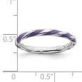 thumbnail image 5 of Sterling Silver Twisted Purple Enameled Ring, 5 of 5