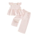 thumbnail image 4 of Toddler Girls Gingham Ruffle Sleeve Pajama Set,Button-Up Top and Long Pants 18-24 Months, 4 of 4