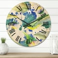 thumbnail image 2 of Designart 'Aquarelle Impression of Daisy Flowers I' Traditional Wood Wall Clock, 2 of 5