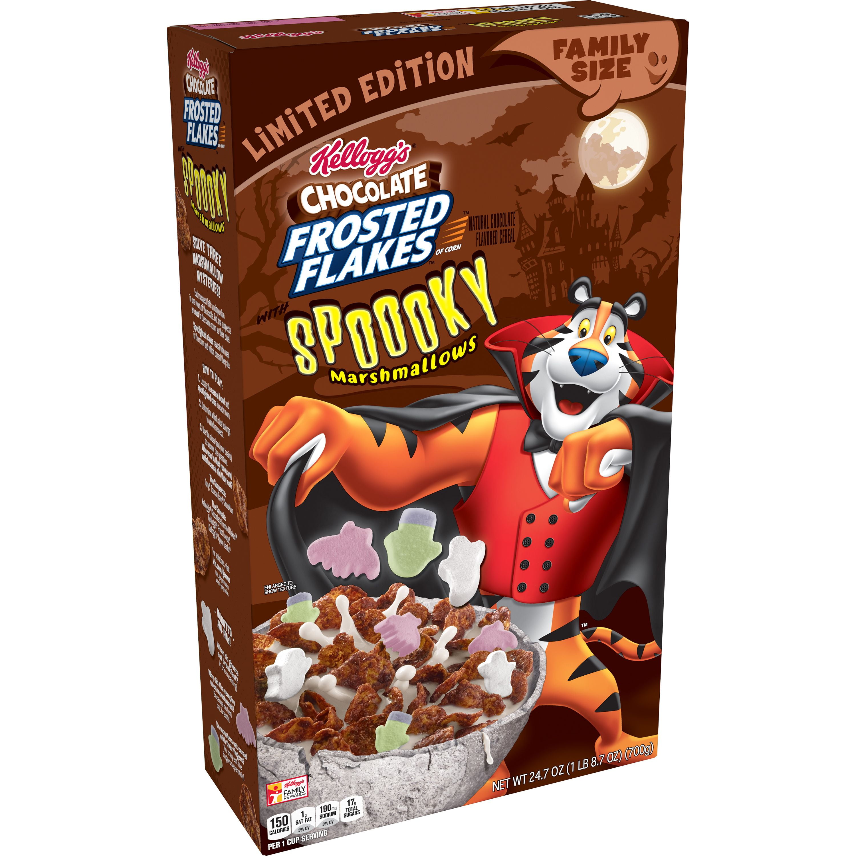 Kellogg's Frosted Flakes Halloween Breakfast Cereal, Chocolate with
