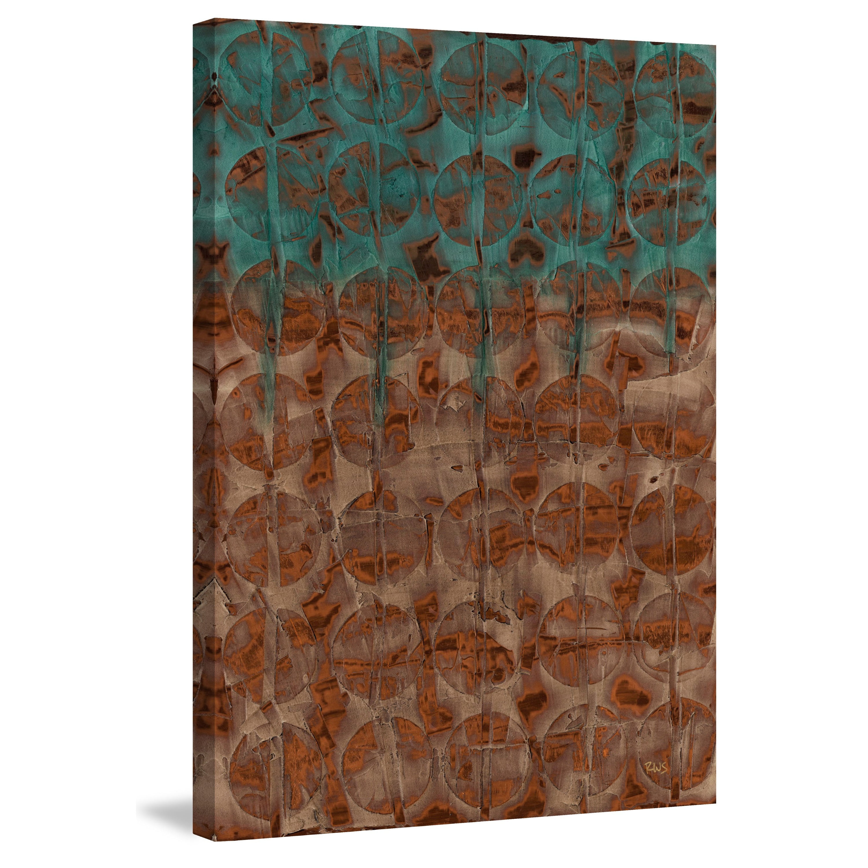 Marmont Hill "Indigo Rings" Painting Print on Wrapped Canvas