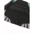 thumbnail image 7 of TiaoBug Women's 2 Piece Cheerleading Outfits Long Sleeve Crop Tops & Dance Skirt Set for Musical Rave Party Green M, 7 of 7