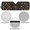 thumbnail image 6 of Uorisanigo Windshield Sun Shade for 2018-2024 2025 Jeep Wrangler JL, Tribal Ethnic Flowers Windshield Sunshade Sun Visor Blocks UV Rays, Front Window Heat Shield 2020-2024 Jeep Gladiator JT, 6 of 7