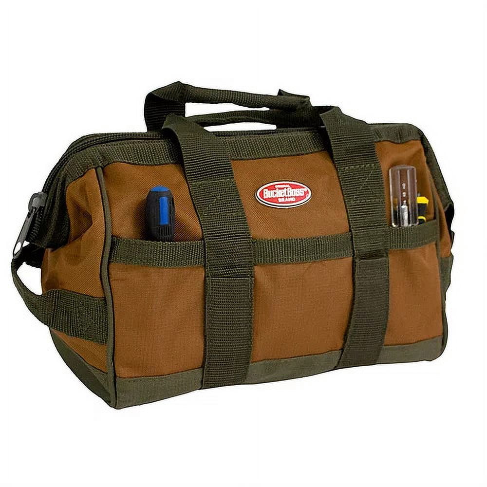 Bucket Boss 60028 12" & 16" Green & Brown Gatemouth® Tool Bag Combo