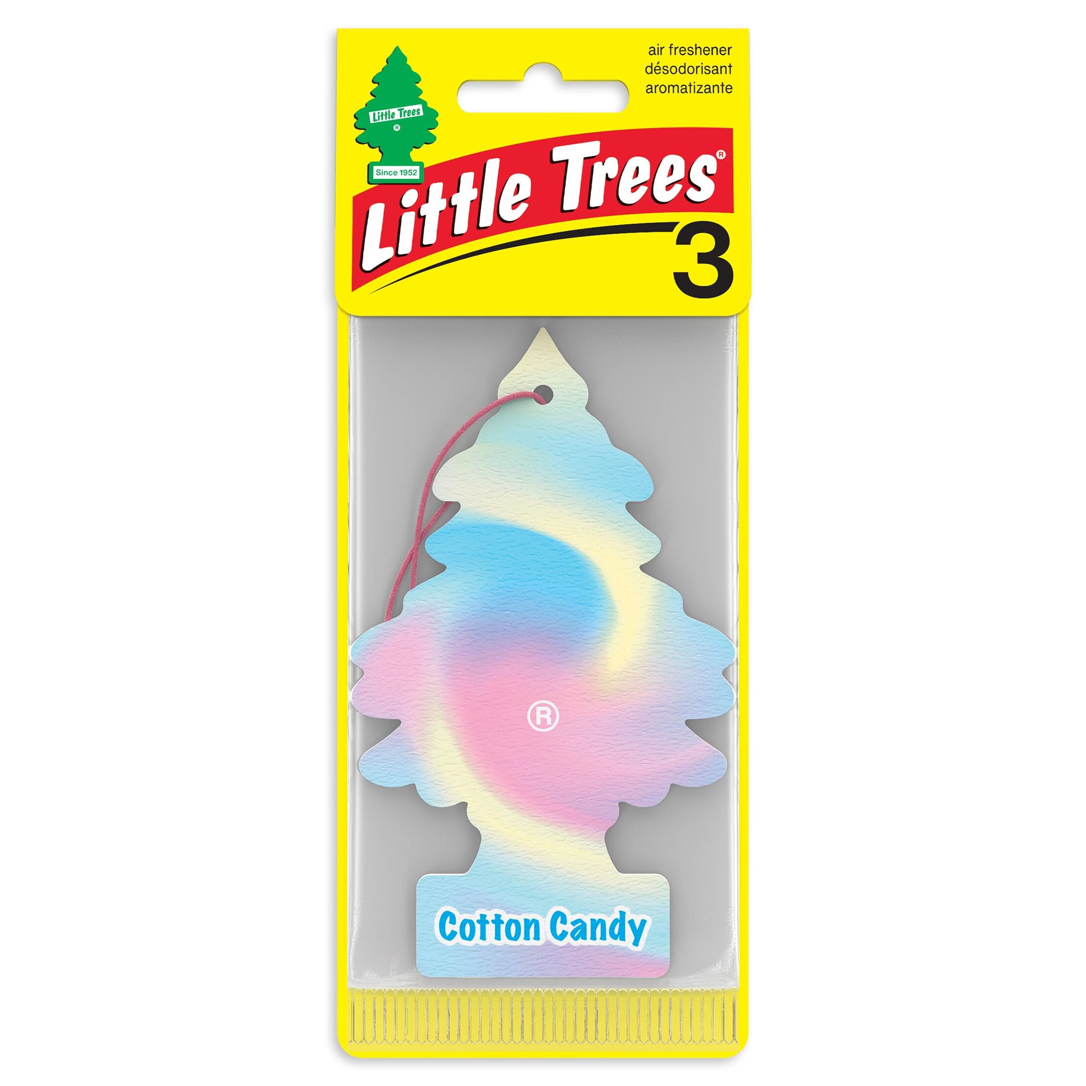 LITTLE TREES air freshener Cotton Candy 3-Pack, 3 Pack