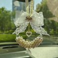 thumbnail image 2 of Voiture Suspendue Lace Bow Ornement Miroir De Voiture Suspendu Pendentif Pendentif Voiture Intrieur Dcoration Automatique Accessoires, 2 of 5
