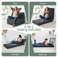 thumbnail image 4 of Sofá cama plegable 4 en 1 convertible HILERO, gris oscuro, 4 of 9
