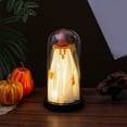 thumbnail image 6 of RBCKVXZ Halloween Decorations, Light Up Ghost in Glass Cloche, Cute Standing Ghost Statue with Light for Home, Kitchen, Mantel, Tabletop, Party and Holiday Decorations (Orange,8.5"), 6 of 6