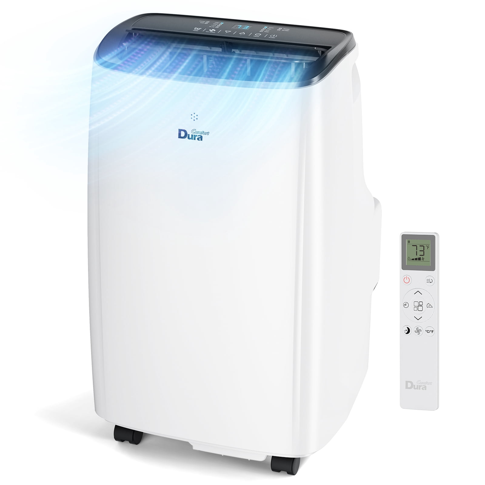 DuraComfort 12000 BTU Portable AC Unit for Apartment up to 300 Sq.Ft, Cooling with Remote, Dehumidifier and Fan, 6550 BTU (SACC), White