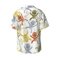 thumbnail image 2 of Haiem Cartoon Monkey Men's Casual Shirts Short Sleeve Button Down Shirts Fashion Textured Summer Beach Shirt-X-Large, 2 of 7
