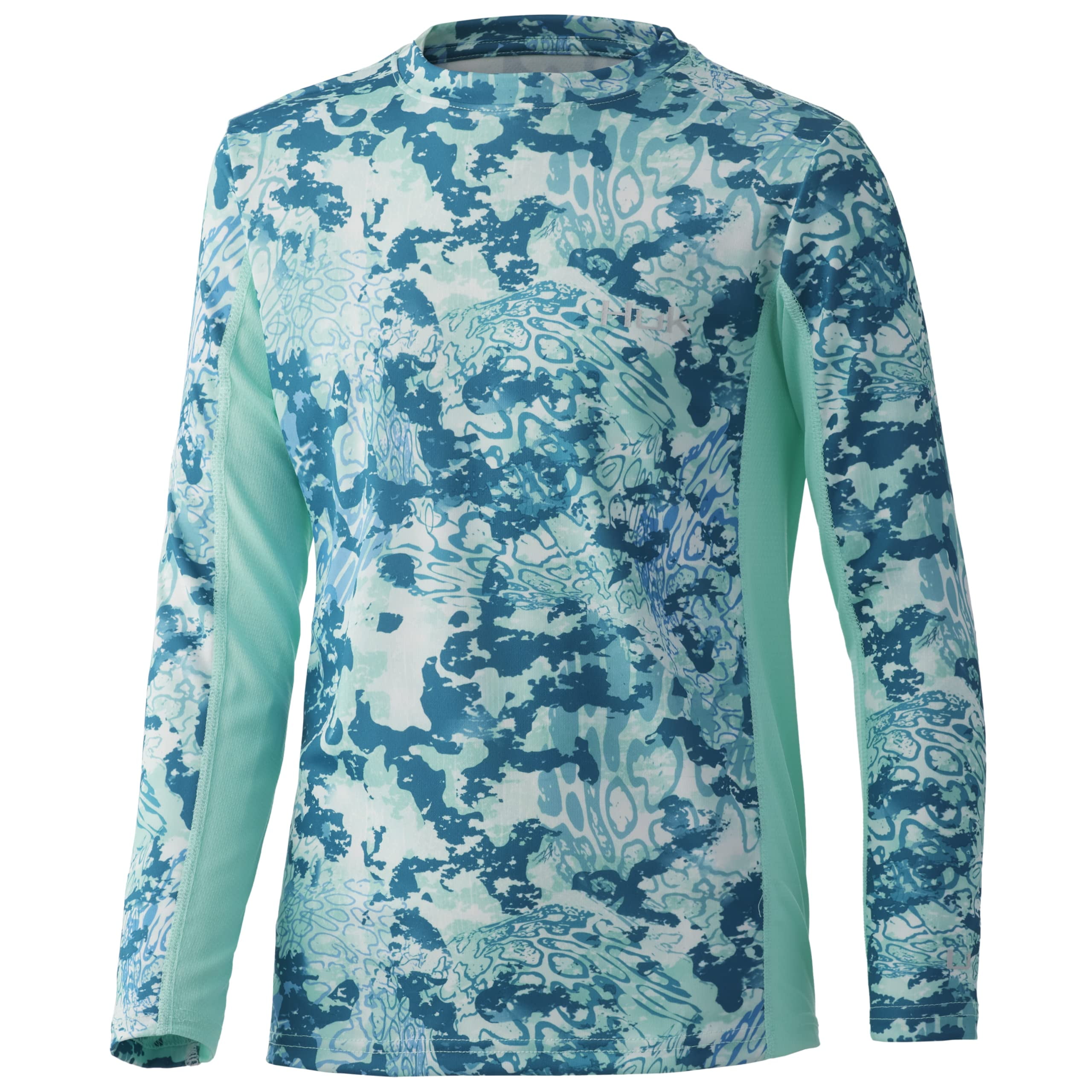 HUK Kids' Standard Icon X LongSleeve Shirt with Sun Protection, Tide