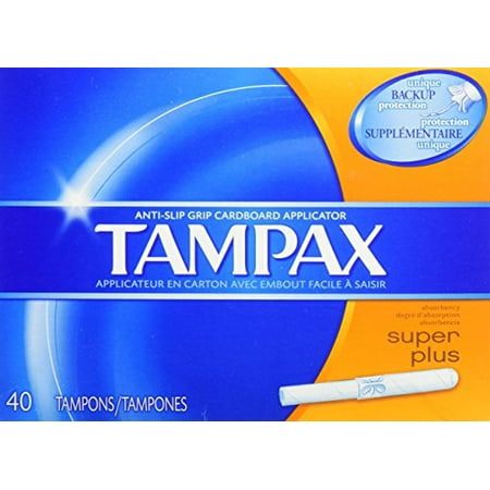tampons tampax cardboard super applicator flushable ct plus absorbency count