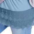 thumbnail image 5 of 50% Off Clear! asdoklhq Womens Plus Size Clearance Dresses Under $15Women's Layered Tiered Sheer Lace Trim Extender Half Slip Plus Size Skirt, 5 of 8