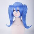 thumbnail image 2 of Peluca sintética azul para cosplay anime para Halloween, 40 cm, 2 of 3