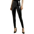 thumbnail image 5 of Kureaily Women Matte pc leather open-crotch pants for ladies Work Casual Pants, 5 of 5