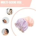thumbnail image 4 of Miangastore 2Pack Reusable Shower Caps For Lady Elastic Band Hair Protection Assorted Color, 4 of 8