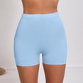 thumbnail image 4 of ZHYou Yoga Shorts for Women Tummy Control Pull On High Waist Stretch Gym Athletic Short Pants with Pockets,Light Blue,Size S, 4 of 5