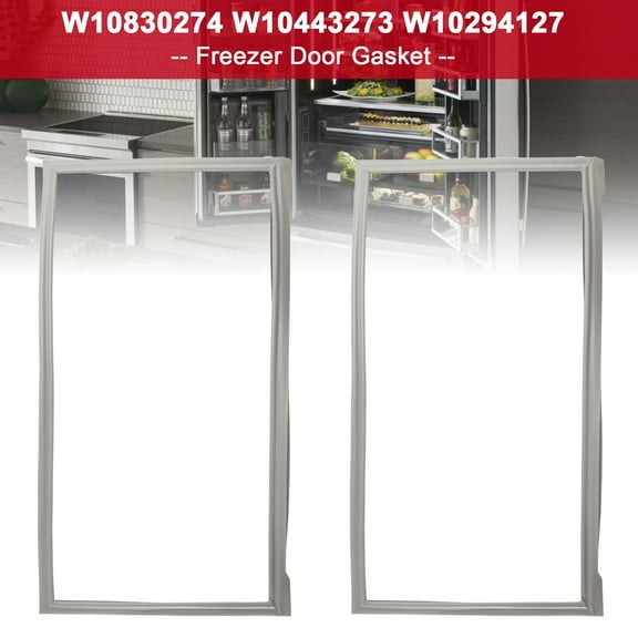 2 Pack W10830274 Freezer Door Gasket for Maytag Refrigerator W10443273 W10294127