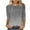 Dark Gray, variant on Womens 3/4 Sleeve Crew Neck Shirts Trendy Printed Pullover Top Tunic Shirt Casual Loose Fit Blouse Soft Comfy Three-Quarter Sleeve Tees Dark Gray,S
