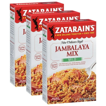 (3 Pack) Zatarain's Mild Jambalaya Mix 8 oz