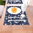 thumbnail image 5 of LNWH Abstract Flower Petal Pattern Placemats, 4 PCS Heat Resistant Washable PVC Table Mats, 18"x12", 5 of 6