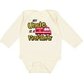 thumbnail image 3 of Inktastic My Uncle is a Firefighter with Fire Truck Boys or Girls Long Sleeve Baby Bodysuit, 3 of 5