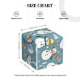 thumbnail image 3 of Kdxio Snowflake Scarf Snowman Print Tissue Box Cover,Square Decorative PU Leather Facial Paper Case Organizer Holder Dispenser for Bathroom,Night Stands,Desk,Car 5.2''X5.2''X5.2'', 3 of 6