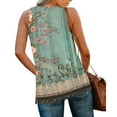 thumbnail image 4 of ClodeEU Women's Printed V Neck Sleeveless Tank Top ,Trendy Cozy Loose Blouse Multicolor 01,Womens Plus S, 4 of 7