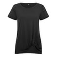 thumbnail image 6 of FAMITION Casual Cute Short Sleeve T Shirts for Women Summer Twist Knotted Blouse Tunic Tops, 6 of 8