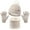 Beige, variant on OZERO Warm Winter Hat and Gloves Scarf Set, Beanie Hat Winter Gloves Fleece Lining Boys / Girls