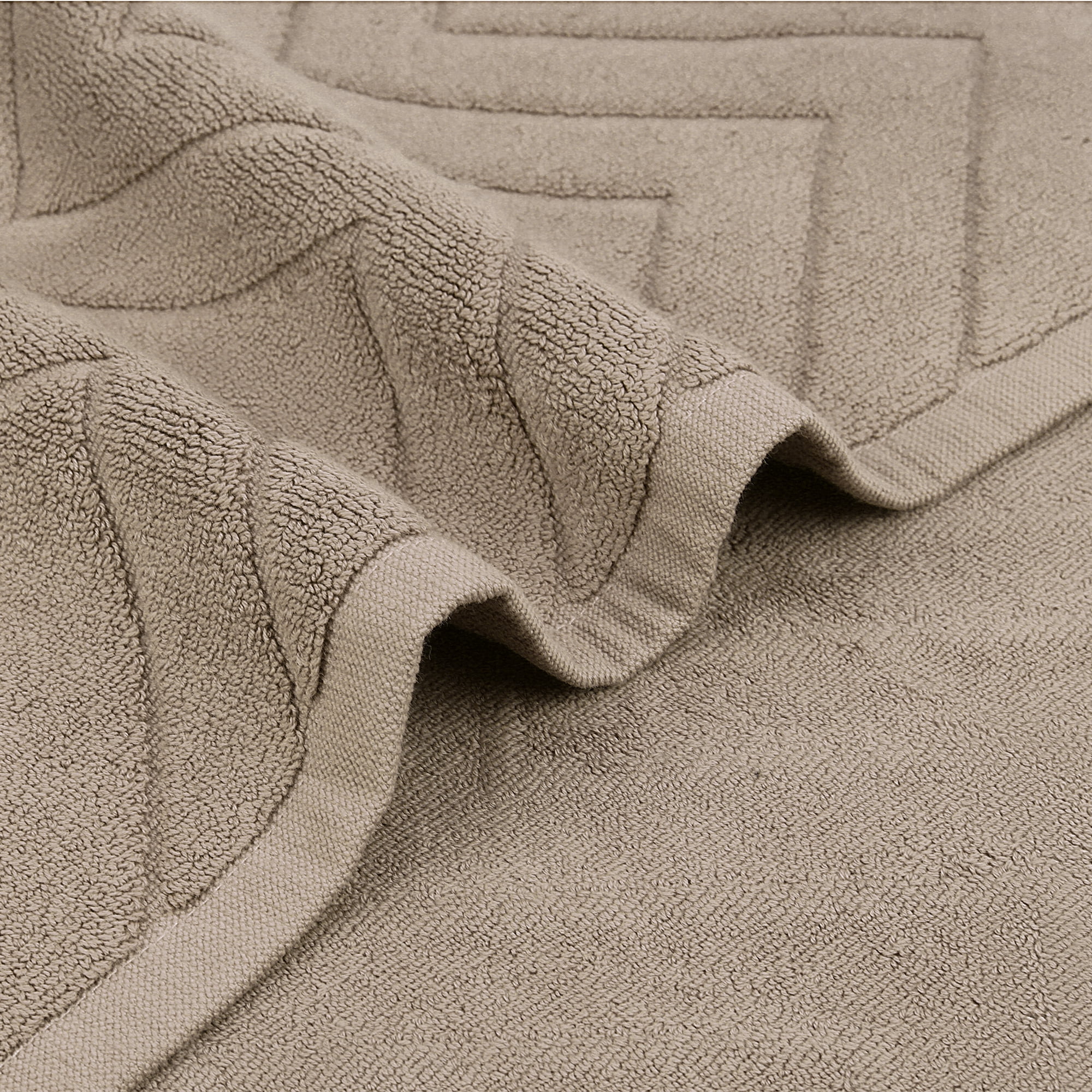 Unique Bargains Fade Resistant Cotton Bath Rugs Shower Mat Bathroom Non Slip Khaki