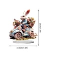thumbnail image 2 of IumwxzEaster Rabbit Acrylic Desktop Ornament Adorable 2D Bunny Figurine Durable Fading Resistant Easy Clean Versatile Holiday House Office Table Decorative Sign Board 1pc, 2 of 5