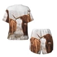 thumbnail image 6 of "Wukai Yak Women's Pajama Set - Short-Sleeve Top and Shorts with Elastic Waistband and Pockets for Loungewear, Yoga, and Casual Wear-Small, 6 of 8