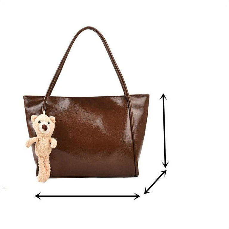 Cocopeaunt Womens Pure Black Shoulder Bags Soft Leather Tote Bag Simple Leaf Pendant Handbag Female New Brand Designer Shopper Bag, Size: Only Size