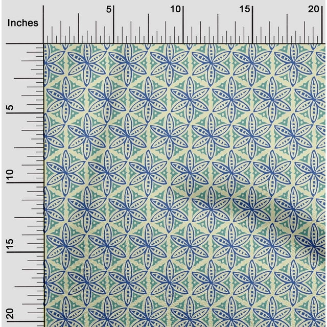 oneOone Tissu en Coton Cambrique Imprimé Floral par Yard 56 Pouces de Large