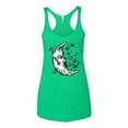 thumbnail image 2 of Wild Bobby Crescent Moon Astrology Puff Print Fashion Tri-Blend Racerback Tank Top, Envy, Medium, 2 of 6