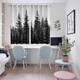 thumbnail image 5 of Black Mist Forest Kitchen Curtains 63 Inch Length, Retro Country Watercolor Tree Scenery Grommet Top Bedroom Living Room Curtains, Light Filtering Cafe Curtain Drapes 2 Panels Set 104''x63'', 5 of 9