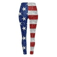 thumbnail image 3 of Gibobby Leggings yoga mujer Mujeres Casual Cuatro de julio Día de la Independencia Impreso Deportes Leggings Pantalones largos(Azul claro,M), 3 of 4