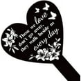 thumbnail image 2 of Heart Shaped Lily Garden Stake Memorial Remembrance Plaque Stake for Cemetery Acrylic Waterproof Sympathy Garden Stakes for Yard Grave Cemetery DIY, 2 of 9