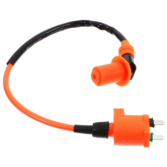 PAMINGONO Orange Plastic Ignition Coil 1Pack For Motorcycle Modified 9.4x2x2in