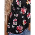thumbnail image 4 of DYMADE Women Flower Print Sexy Strapless Pleated Slim Fit Tube Top Vest, 4 of 4