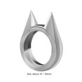 thumbnail image 4 of Anillo Autodefensa Mujeres Hombres Seguridad Supervivencia Anillos Dedo (Plata), 4 of 9